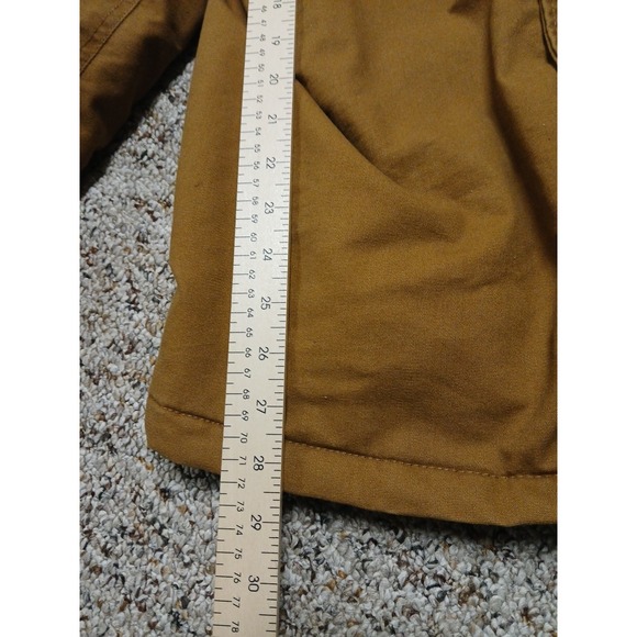 Dickies Jacket Mens Large Brown Canvas Quilted Lined Hooded Workwear Full Zip - Picture 7 of 8